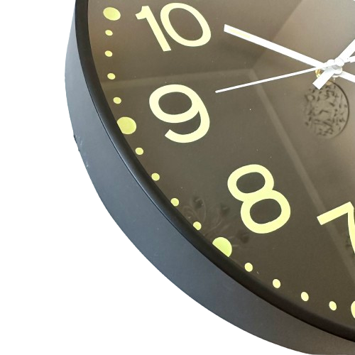 Фосфорний настінний годинник Світиться (30 см) Timelike&trade; Ph-01-W чорний