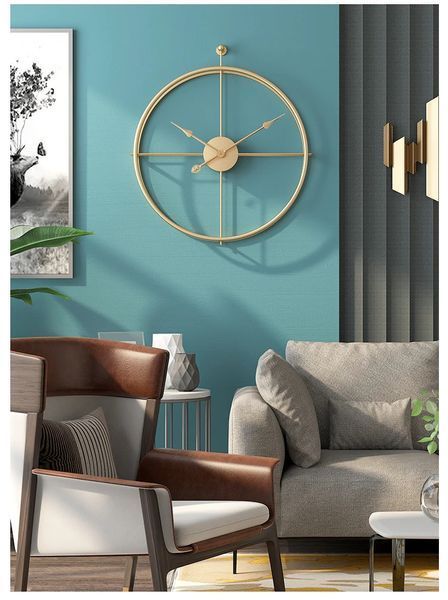 Часы настенные Ti-Time (55х52 см) лофт Loft1-S-500 металлические золотистые